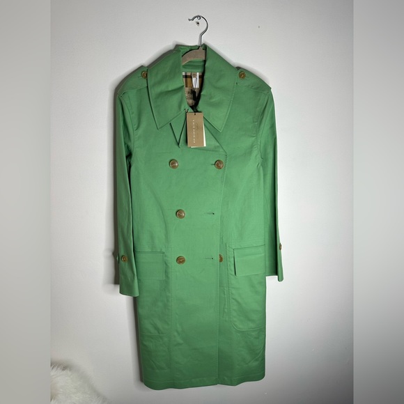 New Green Burberry Trench Coat - Picture 1 of 10